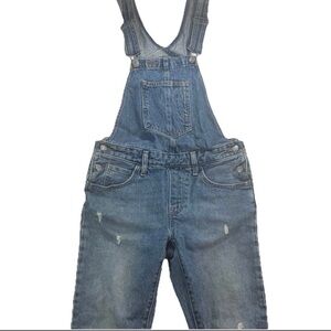 Levi's women’s denim Jean overalls medium wash size small straight leg